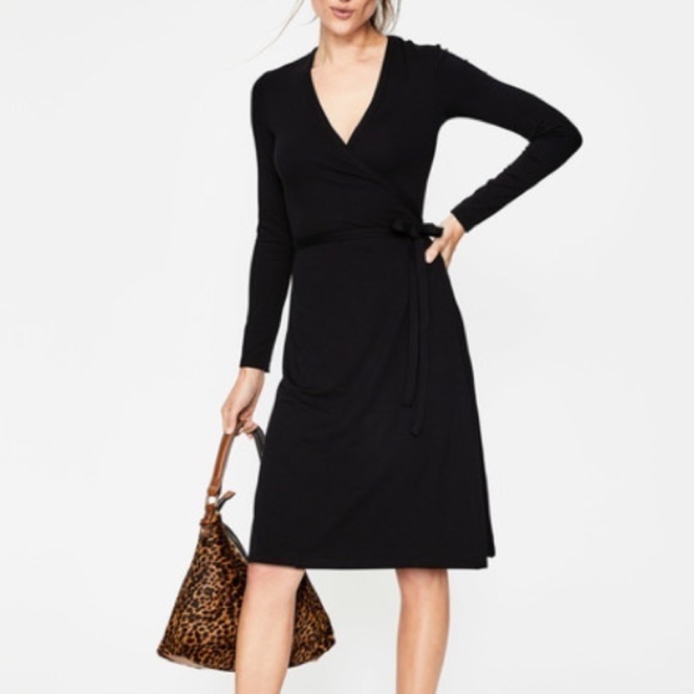 Boden Jersey long sleeve wrap dress size 18L